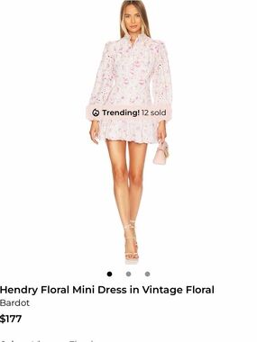 Bardot Pastel Pink Floral Ruffle Mini Dress